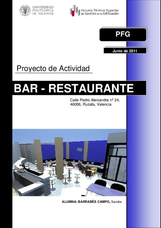 Bar-restaurante : proyecto de actividad