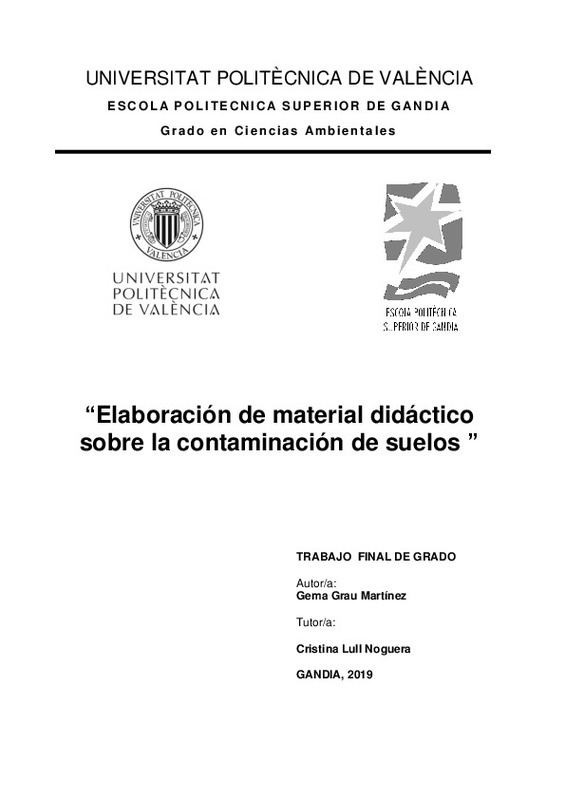 Elaboracion De Material Didactico Sobre La Contaminacion De Suelos