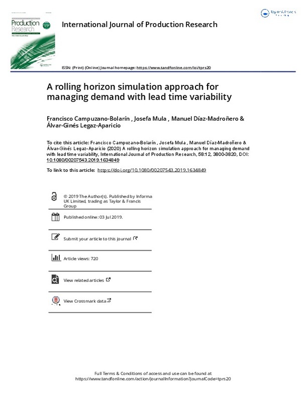 A Rolling Horizon Simulation Approach For Managing Demand With Lead Time Variability