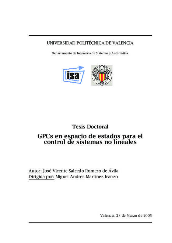 Gpcs En Espacio De Estados Para El Control De Sistemas No Lineales