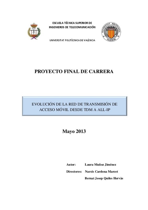 Evolucion De La Red De Transmision De Acceso Movil Desde Tdm A All Ip