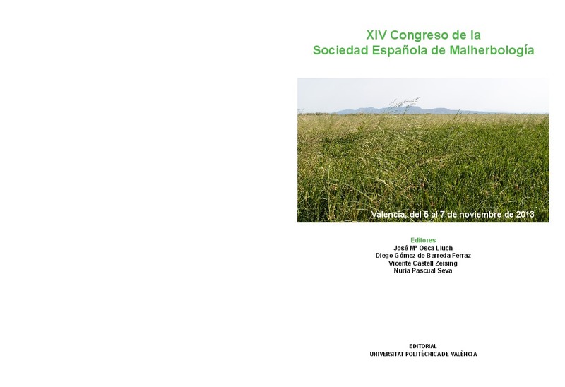 Xiv Congreso De La Sociedad Espanola De Malherbologia 6144