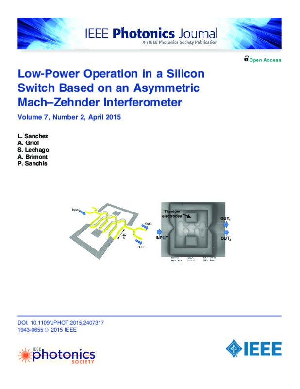Low Power Operation In A Silicon Switch Based On An Asymmetric Mach Zehnder Interferometer