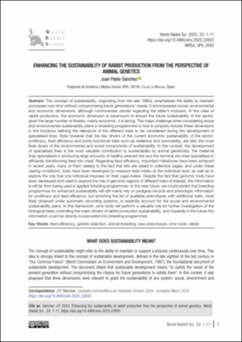 DSpace Angular :: Browsing World Rabbit Science - Vol 33, No 1 by Title
